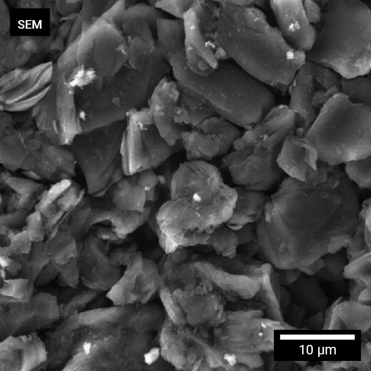 SEM-Bildgebung von Metallverunreinigungen auf Graphitanoden