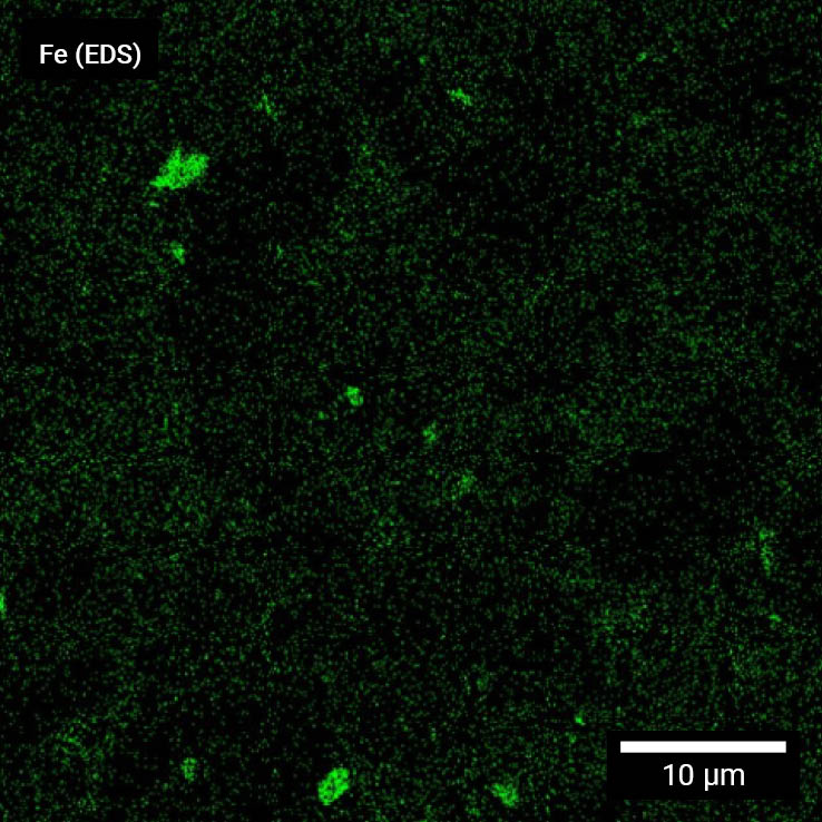 EDS-Mapping-Analyse von Metallverunreinigungen auf der Anodenoberfläche