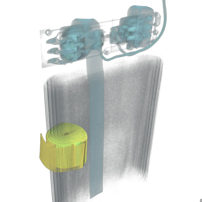 Übersicht über Lithium-Ionen-Zellen im Beutel mit TESCAN micro-CT