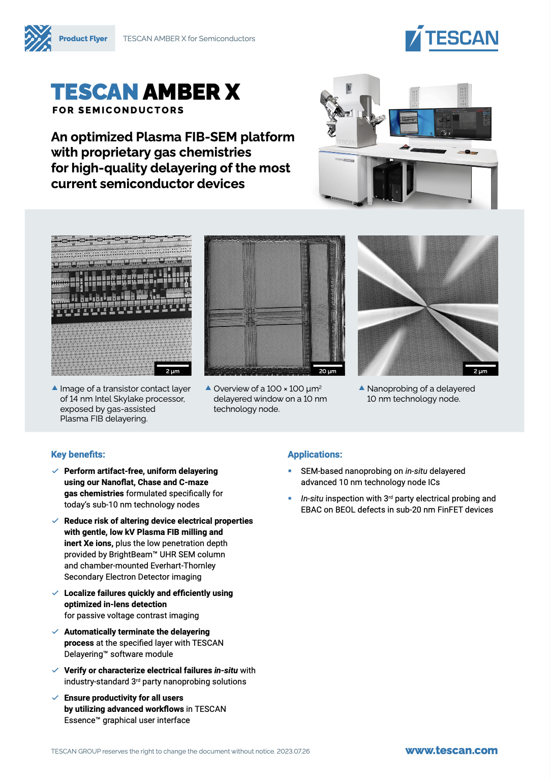 Eine optimierte Plasma-FIB-SEM-Plattform mit firmeneigenen Gaschemien für die qualitativ hochwertige Verzögerung der gängigsten Halbleiterbauelemente