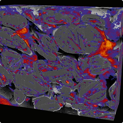 3D-Tomographie von Lithium in einer zyklischen Graphitanode